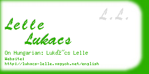 lelle lukacs business card